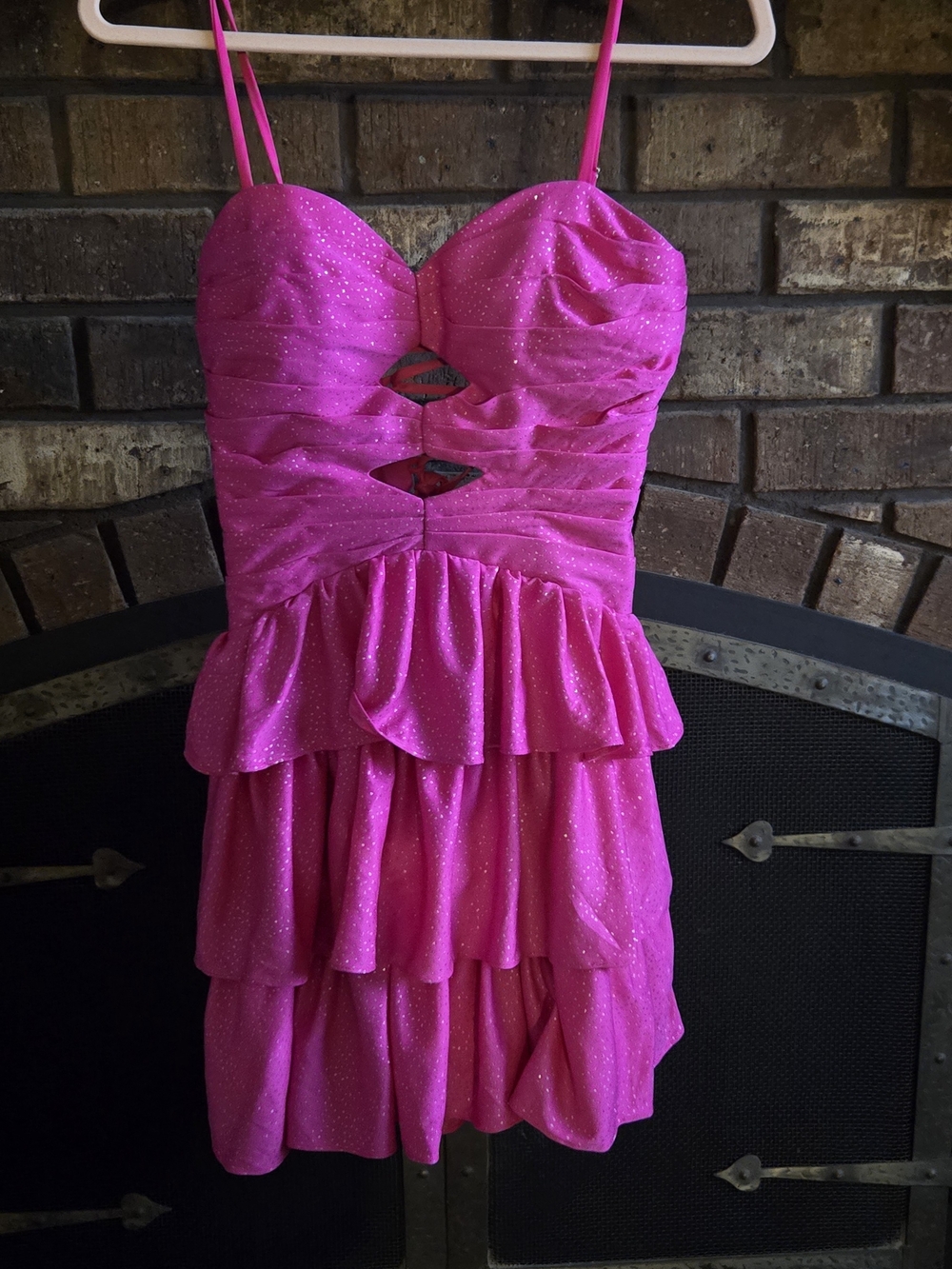 Pink Sparkle Layered Party Dress